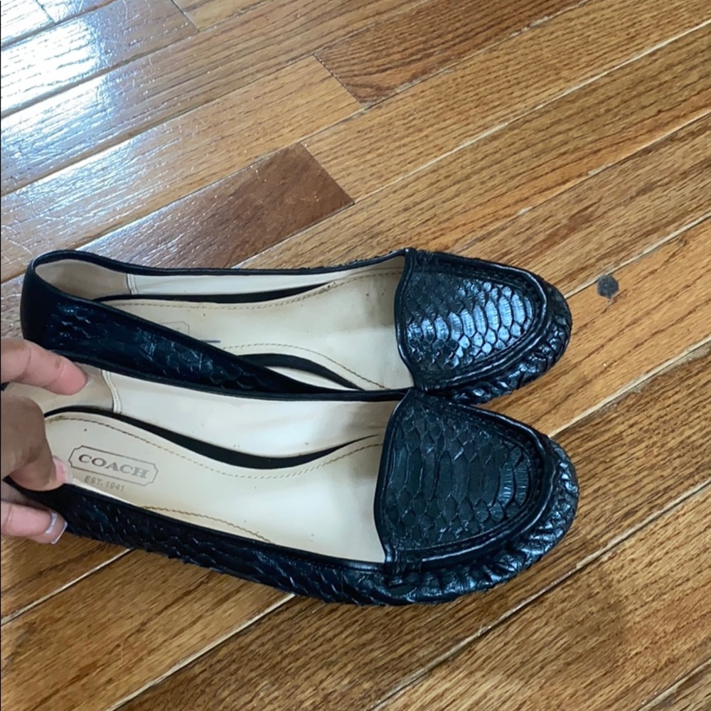 Coach snake skin flats